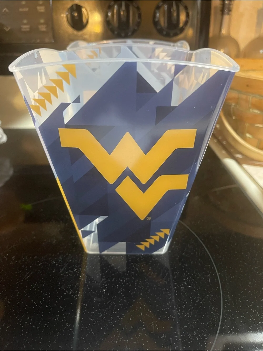 2 WVU Mountaineers NCAA College Sports Large Collector's Popcorn Bucket, storage
